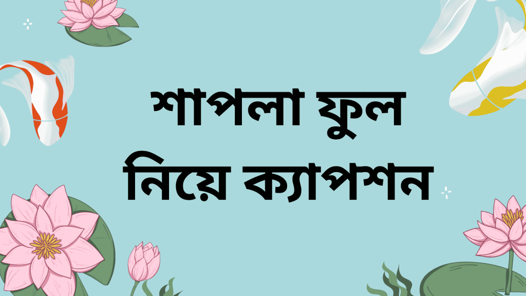 শাপলা ফুল নিয়ে ক্যাপশন
